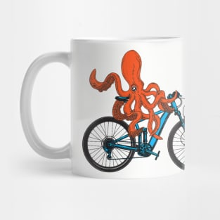 Octopus On A Bicycle Meme Mug